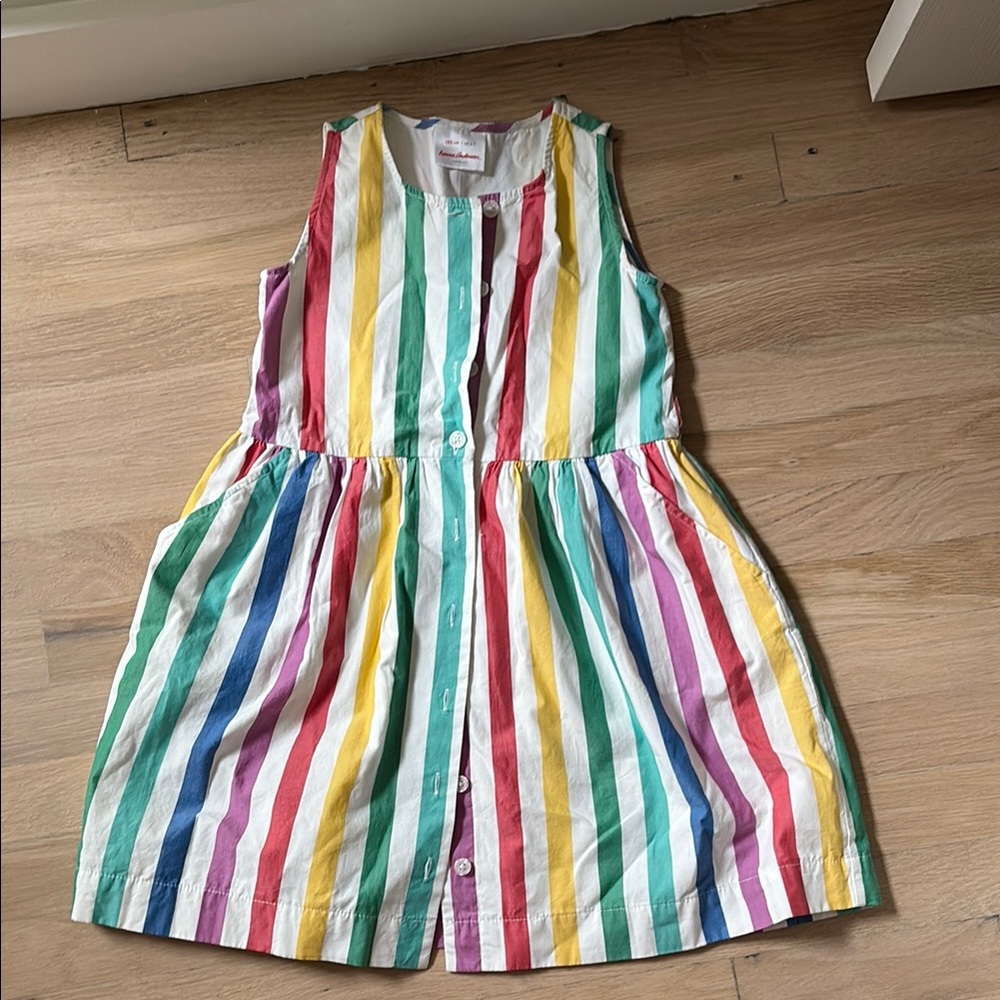 Colorful Striped Kids Dress perfect for back to school